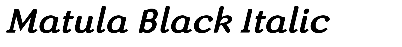 Matula Black Italic